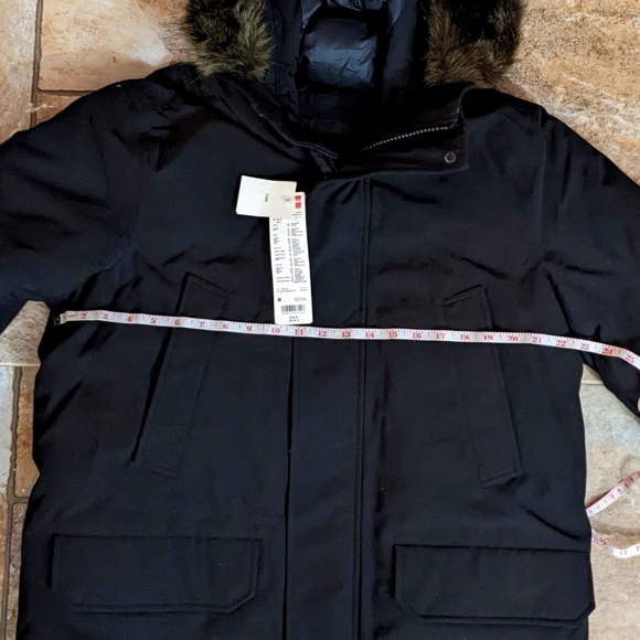 Down Feather Long Coat By "UNIQLO"  size M - Picture 4 of 6